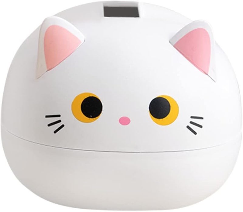 تصميم قطة كرتونية لطيفة حامل علبة المناديل من مادة ABS أبيض خفيف الوزن متعدد الوظائف للمطبخ غرفة النوم غرفة المعيشة - Image 1